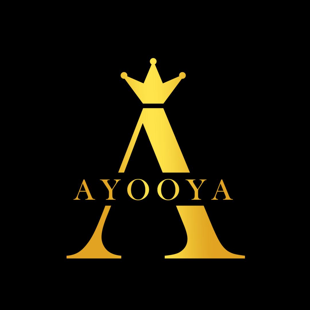 A logo that identifies ayooya.org. It is the letter A with a crown on top and the writings of Ayooya through the letter A.